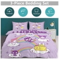 thumbnail image 2 of Cartoon Hello Kitty Friend Girl Room Decor Size Bedding Set for Kids 3 Piece Bedding with 1 Flat Sheet And 2 Pillowcases King, 2 of 10