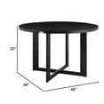 thumbnail image 5 of Benzara Ollie Aluminum Patio Dining Table with Round Top in Black, 5 of 5
