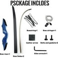 thumbnail image 4 of 60" Black Hunter Archery Takedown Recurve Bow for Adults 5 Color Choice Recurve Bow Set 20-60lbs Solid Wood Bow Riser Bow and Arrow Adult for Hunting Archery Bow LH RH, 4 of 7