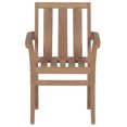 thumbnail image 3 of vidaXL Stackable Garden Chairs 8 pcs Solid Teak Wood, 3 of 5