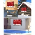 thumbnail image 2 of Outdoor TV Cover 52 to 55 Inch Weatherproof, Red Balls Christmas Waterproof TV Screen Protector for Outside Decor with Zipper and Pocket 52"L x 30"H , Xmas White Winter Snowflake, 2 of 7