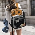 thumbnail image 6 of ALAZA Clear Backpack Funny Pumpkin PVC Transparent BookBag, 6 of 7