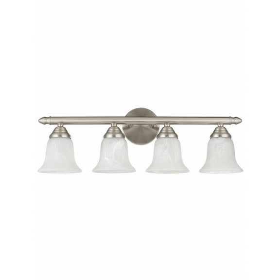 4 Light Bathroom Light in Traditional Style 24 inches Wide By 8 inches High-Brushed Nickel Finish Bailey Street Home 218-Bel-771295