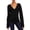 Black, variant on Rebecca Taylor Womens Crochet V Neck Pullover Sweater