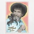 thumbnail image 3 of Teelocity Bob Ross Retro Photo Graphic T-Shirt (Medium - Athletic Fit, White), 3 of 4