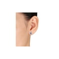 thumbnail image 4 of 3/5 Carat (Ctw) Lab-Created Blue Sapphire and White Topaz Drop Earrings in Sterling Silver for Women, 4 of 4