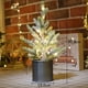 thumbnail image 2 of Árbol de navidad artificial flocado, árbol de navidad de cedro de mesa, adornos navideños para interiores Adepaton CPB-SSW142-2, 2 of 5