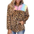 thumbnail image 1 of Blusa de manga larga para mujer con estampado de vaca, jersey grueso y cálido, camiseta de lana, Tops cálidos Pompotops gfhjh14483, 1 of 9