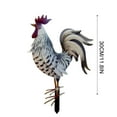 Metal Rooster Garden Statues, Chicken Yard Art, Lawn Ornament for Patio