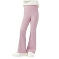 thumbnail image 2 of Gamivast Flared Leggings for Girls Size 3-15 Stretch High Waisted Yoga Bootcut Pants Solid Color Full Length Belled Bottoms Loose Fitted Straight Leg Sweatpants for Kids Teen, 2 of 6