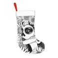 thumbnail image 2 of Naloa Floral Sugar Skull Portrait Christmas Stockings Decorations, Xmas Ornaments, DIY Personalized Farmhouse Decor for Home Family Party Tree, 2 of 7