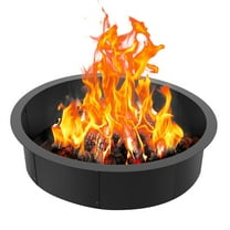 VEVOR Fire Pit Ring, 45-Inch Outer/39-Inch Inner Diameter, 10inch Height Fire Pit Insert, Heavy Duty Carbon Steel Liner DIY Campfire Ring above or In-Ground, for Outdoor Camping, Bonfires