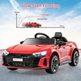 thumbnail image 3 of OLAKIDS 12V Kids Ride On Car, Licensed Audi RS e-tron GT Electric Vehicle with Remote Control, Toddlers Battery Powered Toy with 4 Wheels Suspension, LED Headlight, Music, MP3, USB, TF Port (Red), 3 of 10