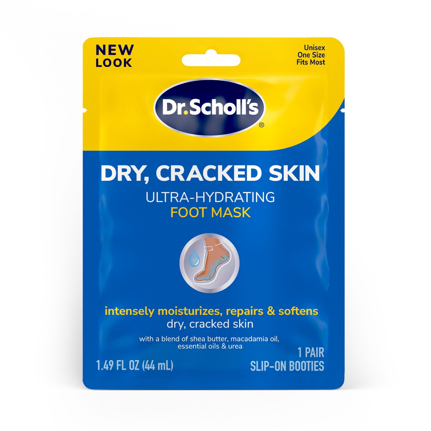 Dr. Scholl's Ultra-Hydrating Foot Mask for Dry, Cracked Skin, 1 Count