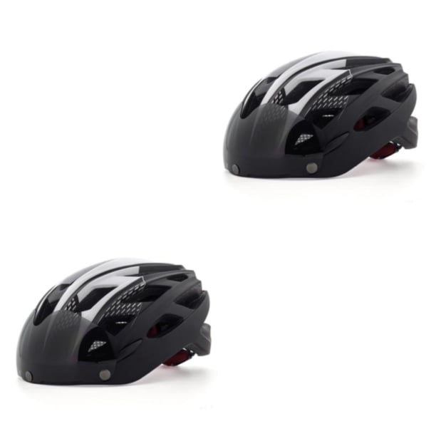 Naiovety Casco de bicicleta de montaña ligero Disfrute de la emoción del ciclismo con la seguridad en mente Casco de ciclismo Blanco y negro En blanco y negro Tamaño libre 2piezas