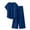 Blue, variant on Karight Linen Sets for Women 2 Piece Plus Size Shirts and Wide Leg Pants Loose Fit Clothes Casual Summer Outfits Set