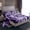 Purple, variant on Castle Fairy Gradient Stripes Twin Sheet Sets,Abstract Watercolor Lines Bedding