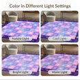 thumbnail image 7 of ODIKA 6'x9' Washable Area Rug Non-Slip, Easy Care, Sparkle Purple Stars Unicorn Checkered Grid Gradient Playroom for Family Room, Living Room, Master Bedroom, 7 of 7