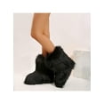 thumbnail image 3 of Women Winter Boots - Textured Pattern Mid-Length Cozy Warm Fluffy Boots 2026, 3 of 8