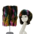 thumbnail image 1 of Ensemble Chapeau Chaussette Protection contre le Froid Extensible Doux Non-Rétrécissant Résistant aux Déchirures Garde au Chaud Fibres Acryliques Fausse Fourrure Haut Vide Kit de Chaussettes pour l'Hiver, 1 of 10