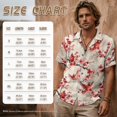 thumbnail image 6 of Tsovthrid Cardinal Cherry Blossom Print Linen-Like Shirts for Couples Matching Set, Men's Button Down Shirt or Women's Sleeveless Maxi Dress, Family Matching Outfits for Husband and Wife, 2XL, 6 of 7