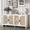 White, variant on Rattan Sideboard Buffet Cabinet with Storage, Accent Cabinet with Adjustable Shelf, Dining Room