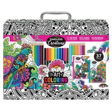 Cra-Z-Art Timeless Creations The Art of Coloring, Coloring Studio with Case