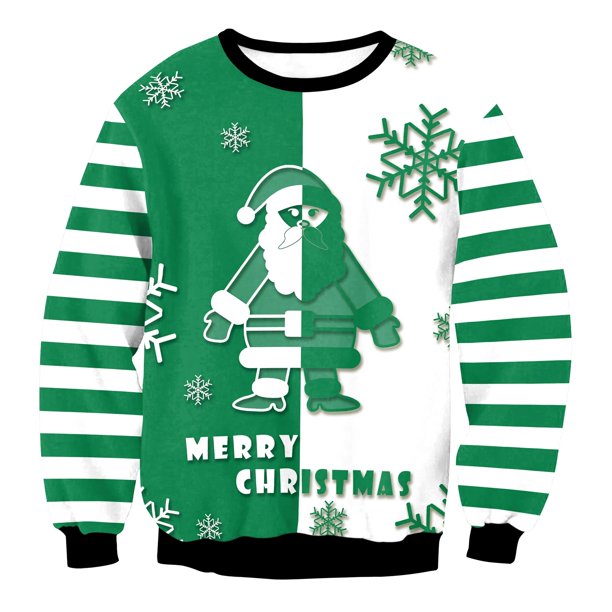 Jersey de cuello redondo para hombre, sudaderas con gráfico de animales, chándal feo de Navidad, ropa de calle de gran tamaño, traje de pareja, ropa masculina