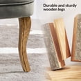 thumbnail image 4 of Makeup Vanity Stool Dressing Table Accent Chair Set of 2 Velvet Tufted Upholstered Cushioned Wood Leg Home Bedroom Living Room Grey, 4 of 8