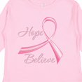 thumbnail image 4 of Inktastic Hope Believe Breast Cancer Ribbon Boys or Girls Long Sleeve Toddler T-Shirt, 4 of 5