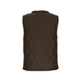 thumbnail image 6 of XUNKUSGA Women's Quilted Vest Fashion Solid Color Lightweight Cotton Padded Womens Vest Casual Crew Neck Sleeveless Full Zip Jackets for Women with Pockets S-3XL Brown, 6 of 8