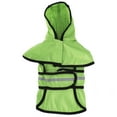thumbnail image 1 of Dog Raincoat Polyester Pet Rain Cape Jacket Reflective Stripe Waterproof BreathableShiny Green M, 1 of 14
