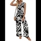 thumbnail image 3 of Mono Informal de Verano para Mujer, Estampado A , Sin Mangas, Cuello en V, Cintura Alta, Holgado, Mono. Negro M, 3 of 10