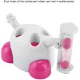 thumbnail image 5 of Soporte para cepillo de dientes para niños Lindo soporte para pasta de dientes de dibujos animados con cuenta regresiva de 3 minutos para el baño Soporte para adornos de almacenamiento (rosa)/, 5 of 5