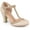 Beige, variant on Womens Olina Round Toe High Block Heel Pumps, Widths Available