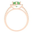 thumbnail image 4 of Halo Engagement Ring for Women - 2.38ct Simulated Green Diamond in 18K Rose Gold Promise Ring, 4 of 6