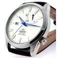 thumbnail image 2 of Orient Men's FD0E002W Millenium Automatic White Dial Leather Strap Power Reserve Watch, 2 of 3