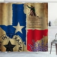 thumbnail image 3 of Western Cowboy Shower Curtain, Texas Map Shower Curtain, Texas Star Flag Lavender Wild West Vintage Country Rustic Farmhouse Bathroom Decor Waterproof Fabric Brown Shower Curtain, 72 X 72 Inch, 3 of 6