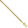thumbnail image 3 of 10K Yellow Gold 2.55mm Diamond Cut Extra-Lite Rope Chain, 3 of 5