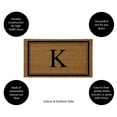 thumbnail image 2 of Evergreen Monogram Indoor Outdoor 100% Natural Coir Doormat 28" x 16" |  Letter  "K", 2 of 3