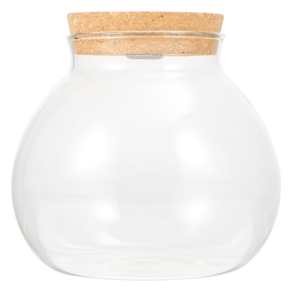 BRIGHTFUFU Botella de vidrio del tanque de pescado Botella ecológica práctica con luz LED