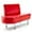 Red, variant on OmySalon Waiting Room Bench Seating with Backrest,Salon Reception Bench Office Chair.Black/Red