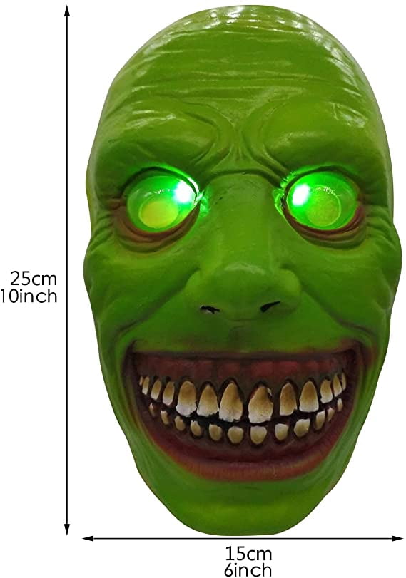 Masque Halloween Silicone Réaliste – Visage Vieil Homme Effrayant, Dents Pointues – Pour Cosplay, Maison Hantée, Carnaval - 4