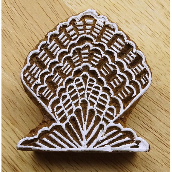 Indian Wooden Textile Stamps Wood Printing Block Abstract Design Decorative Block