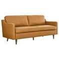 thumbnail image 2 of Modway Modern Genuine Leather Standard Sofa with Cushions, Tan, 2 of 8