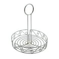 thumbnail image 1 of Condiment Caddy Table stove top Ketchup, Salt Peper Mustard Bottle Organizer, Scroll Design Chrome Finish 19690, 1 of 4