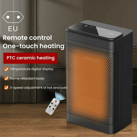 

Touch Screen Electric Heater 60 Degree Rocking Head Fast Heating Heater for Office Home Bedroom