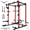 RED PRO, variant on Eonfit E2 Power Cage with 3D Rotation Arms - Multi-Functional Power Rack for Home Gym. 1500lb Squat Rack for Home Gym. Pulley System for Cable Crossover & LAT Pulldown (E2 BLK PRO)