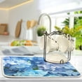 thumbnail image 5 of Polovillae Colorful Tropical Flowers Dish Drying Mat for Kitchen Counter Absorbent Heat Resistant Microfiber Dishes Drainer Mat 16x18 in Dish Pad Sink Mat Protective Pad Kitchen Decor, 5 of 6
