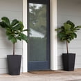 thumbnail image 2 of Bloem 20-in Tall Finley Tapered Square Planter 2-Pack - Black - Matte Textured Finish, 100% Recycled Plastic Vertical Pot, for Indoor and Outdoor Use, 2 of 7
